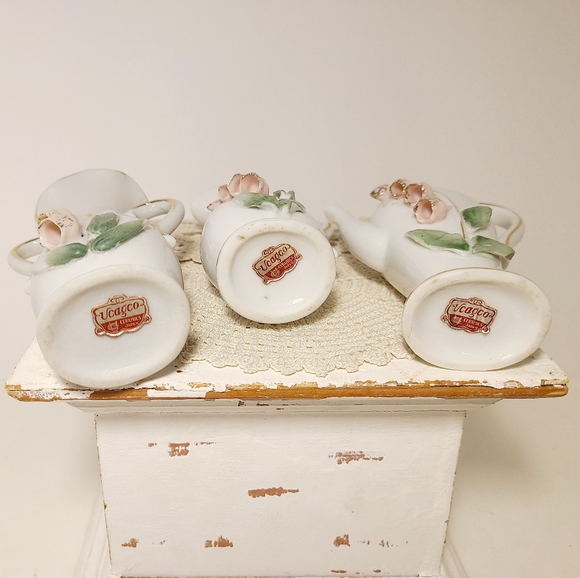 3 Vintage UCAGCO BUD VASE with Lily of the Valley Flowers circa 1946-1956 - Picture 9 of 9